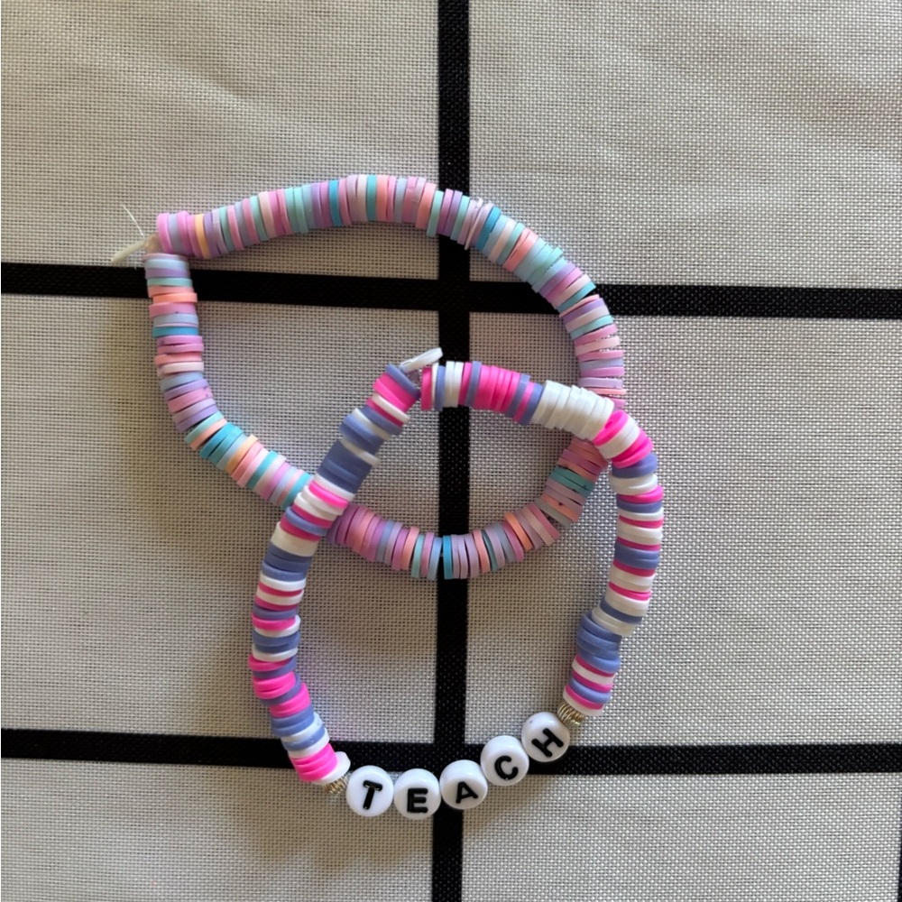 Colorful Beaded Teacher Bracelet Set